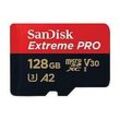 SanDisk Extreme Pro - Flash-Speicherkarte (microSDXC-an-SD-Adapter inbegriffen) - 128 GB - A2 / Video Class V30 / UHS-I U3 / Class10 - microSDXC UHS-I