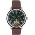Automatikuhr CARL VON ZEYTEN "Schittach", braun, Armbanduhren, Herren, Armbanduhr, Herrenuhr, Made in Germany, Mechanische Uhr, Lederarmband