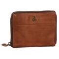 Geldbörse HARBOUR 2ND "Komet", braun (charming cognac), Leder, casual, Kleinlederwaren, Geldbeutel Damenbörse Portemonnaie