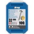 KREG Pocket-Hole Linsenkopfschraube 32 mm 500 Stk ( SML-C125-500 ) Vierkant Antrieb Teilgewinde Grobgewinde selbstschneidend verzinkt