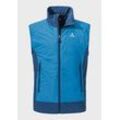 Funktionsweste SCHÖFFEL "Hiking Hybrid Vt Style Blaueis MNS", Herren, Gr. 50, 8405, blau, Oberstoff: 86% Nylon, 14% Elasthan; Oberstoff Vorderteil: 100% Nylon; (Coating: Polyurethan); Futter: 100% Polyester; Wattierung: 100% Polyester, sportlich, ohne Ausschnitt, Westen