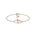 Armband ELLI "Herzen Symbol Klassisch Liebe 925 Silber", rosa (rosegold), Armbänder, Damen, 20cm, ohne Stein, Silber 925 (Sterlingsilber)