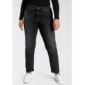 Skinny-fit-Jeans LEVI'S PLUS "311 PL SHAPING SKINNY", Damen, Gr. 14 (44), Länge 34, schwarz (schwarz worn in), Denim/Jeans, Obermaterial: 70% Baumwolle, 20% Polyester, 8% Viskose, 2% Elasthan, casual, skinny fit, Jeans, figurformend mit Stretch