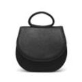 Schultertasche GRETCHEN "Ebony Mini Loop Bag", Damen, Gr. B/H/T: 25cm x 17cm x 19cm, schwarz, Leder, Taschen, aus italienischem Kalbsleder