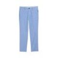 TOM TAILOR Herren Regular Chino Hose mit Leinenanteil, blau, Meliert, Gr. 36/34