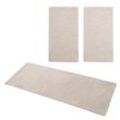 Hochflor-Bettumrandung MY HOME "Microfaser Teppich Magong, besonders weich, sehr feiner Flor" Gr. 14, beige (creme), H:25mm, Obermaterial: 100% Polyester, Bettumrandung, uni, einfarbiger Bettvorleger, Läufer-Set, Schlafzimmer, Kinderzimmer