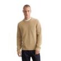 Rundhalspullover MARC O'POLO DENIM "aus reiner Bio-Baumwolle", Herren, Gr. L, braun (chestnut chocolate), Obermaterial: 100% Baumwolle, unifarben, Rundhals, Langarm, Pullover