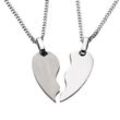 Schmuckset FIRETTI "Multipack Schmuck Geschenk Halskette Namenskette Liebe Herz", silber (edelstahlfarben), Schmuck-Sets, Edelstahl