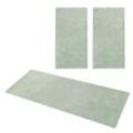 Hochflor-Bettumrandung MY HOME "Microfaser Teppich Magong, besonders weich, sehr feiner Flor" Gr. 14, grün (pastellgrün), H:25mm, Obermaterial: 100% Polyester, Bettumrandung, uni, einfarbiger Bettvorleger, Läufer-Set, Schlafzimmer, Kinderzimmer