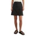 Webrock MARC O'POLO "aus Baumwolle-Leinen-Mix", Damen, Gr. 32, schwarz, Obermaterial: 88% Baumwolle, 12% Leinen, unifarben, casual, ausgestellt kurz, Röcke