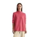 Strickpullover MARC O'POLO "aus softer Bio-Baumwolle", Damen, Gr. L, rot (blushed berry), Obermaterial: 100% Baumwolle, unifarben, casual, Langarm, Pullover