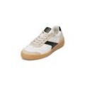 Sneaker MARC O'POLO "aus edlem Rindleder", Damen, Gr. 36, weiß (weiß, schwarz), Obermaterial: 100% Leder (Rind), unifarben, casual, Schuhe Retrosneaker, Topseller