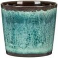 Scheurich Tradition Blumentopf aus Keramik, rund, Glasur-Effekt, Ocean Glaze, 18 x 15,6 cm