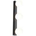 Paulmann LED Deckenleuchte Gove, IP44, G9, 230V, max 3x20W, dimmbar, Satin, Badleuchte, Schwarz matt