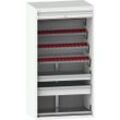 LISTA CNC-Schrank mit Rollladen, 7 Ebenen, 56 Halter ISO-SK 40, lichtgrau RAL 7035