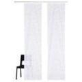 Schiebegardine MY HOME "Tanaro" Gr. 4, weiß, B:57cm H:245cm, Voile, Polyester, Gardinen, Fertiggardine, 2-er Set, inkl. Befestigungsmaterial, transparent