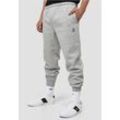 Sweathose MIKON, Herren, Gr. L, EURO-Größen, grau, 65% Baumwolle, 35% Polyester, unifarben, sportlich, Hosen, im zeitlosen Design