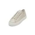 Sneaker MARC O'POLO "aus hochwertigem Rindleder", Damen, Gr. 36, grau (gray silk), Obermaterial: 100% Leder, unifarben, Schuhe