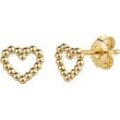 Paar Ohrstecker FIRETTI "Schmuck Geschenk Gold 333 Ohrschmuck Ohrringe Herz", gold (gelbgoldfarben), Ohrringe, Damen, Gelbgold 333, Made in Germany
