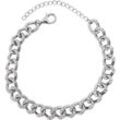 Armband FIRETTI "Schmuck Geschenk Silber 925 Armschmuck Armkette Panzerkette", silber (silberfarben, kristallweiß, kristallweiß), Armbänder, Damen, Silber 925 (Sterlingsilber), mit Zirkonia (synth.)