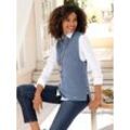 Pullunder CASUAL LOOKS "Pullunder", Damen, Gr. 40, blau (bleu), 50% Baumwolle, 50% Polyacryl, unifarben, Pullover