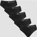 MP Women's Mid Rise Bikini Brief (5 Pack) - Black - XS