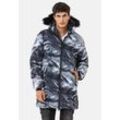 Winterjacke CIPO & BAXX "Jacke", Herren, Gr. L, schwarz, 100% Polyester, bedruckt, casual, regular fit normal, Langarm, Jacken, mit Allover-Muster
