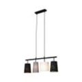 Briloner Hängeleuchte Shades , Schwarz, Weiß , Metall, Textil , 74x120 cm , Lampen & Leuchten, Leuchtenserien