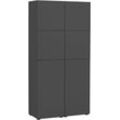 Garderoben-Set SCHILDMEYER "Locked Spind Schrank Set mit 4 Spinden", grau (anthrazit), elektronisches RFID-Schloss, Spinde beliebig stapelbar, Holzwerkstoff, Kastenmöbel-Sets, 2x Spind mit 1 Tür, 2 x Spind mit 2 Türen, Made in Germany
