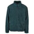 Winterjacke URBAN CLASSICS "Urban Classics Herren Basic Sherpa Jacket", Herren, Gr. M, grün (bottlegrün), 100% Polyester, unifarben, klassisch, oversize, Rundhals, Langarm, Jacken