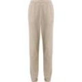 Jogginghose DEF "DEF Damen DEF Sweatpants Jogger", Damen, Gr. L, US-Größen, beige (sand), 80% Baumwolle, 20% Polyester, unifarben, relaxed fit, Hosen