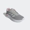 Walkingschuh ADIDAS SPORTSWEAR "CLOUDFOAM COMFY", Gr. 36, grau (grau two, cloud weiß, clear pink), Textil, Synthetik, sportlich, Schuhe