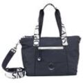 Shopper JOOP JEANS "lietissimo janita shopper lhz", Damen, Gr. B/H/T: 32,5cm x 29cm x 19cm, blau (nachtblau), Nylon, bestickt, Taschen, Handtasche Damen Umhängetasche Henkeltasche Schultertasche