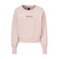Sweatshirt BOSS ORANGE "C_Elay_stonebadge", Damen, Gr. L (40), pink (open pink 690), Sweatware, Obermaterial: 100% Baumwolle, unifarben, modisch, regular fit, Rundhals, Langarm eingesetzt Bündchen, Sweatshirts, mit BOSS Logo