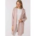Strickjacke ZWILLINGSHERZ, Damen, rosa (altrosa), Strick, Obermaterial: 60% Polyacryl, 20% Polyester, 15% Wolle, 5% Alpaka, unifarben, modisch, bequem ca. Mitte Oberschenkel, V-Ausschnitt, Langarm, Strickjacken, weicher Griff, lockerer fit, mit Wolle und Alpaka