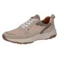 Sneaker WALDLÄUFER "H-TOM", Herren, Gr. 10 (44,5), grau (grau, taupe), Veloursleder, Nubukleder, sportlich, Schuhe, Halbschuh, Schnürschuh, in Komfortweite H (= sehr weit)