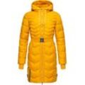 Steppmantel NAVAHOO "Alpenveilchen", Damen, Gr. S (36), gelb, Oberstoff: 100% Polyester, Futter: 100% Polyester, Wattierung: 100% Polyester, Ärmelfutter: 100% Polyester, modisch, tailliert ca. Mitte Oberschenkel, hoch geschlossener Ausschnitt, Langarm Ärmel ohne Ärmelschlitz Rippstrickbündchen mit Daumenlöchern, Mäntel, Stylischer Wintermantel mit schicken Details