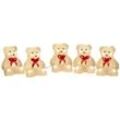 Konstsmide LED Acryl Tiere Lichterkette, 5er-Set, 4 m, IP44, 40 Dioden, 24 V Außentrafo, Bären