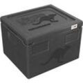 Thermobox Kängabox® Expert GN 1/2, Volumen 15 l, Tragegriffe, stapelbar, mit Deckel, wiederverwendbar, L 390 x B 330 x H 230 mm, EPP, schwarz