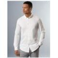 Poloshirt TRIGEMA "TRIGEMA Business-Hemd aus DELUXE-Single-Jersey", Herren, Gr. L, weiß, 100% Baumwolle, casual, Langarm, Shirts