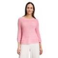 Strickpullover BETTY BARCLAY "Betty Barclay Strickpullover mit 3/4 Arm", Damen, Gr. 36, pink (flamingo pink), Strick, Obermaterial: 65% Polyacryl, 35% Polyamid., casual, lässig geschnitten normal, Rundhals, 3/4-Ärmel, Pullover, Struktur