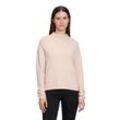 Strickpullover BETTY BARCLAY "Betty Barclay Basic-Strickpullover mit Rippenstruktur", Damen, Gr. 38, beige, Strick, Obermaterial: 50% Viskose, 27% Polyamid, 23% Polyester., casual, gerade normal, Langarm, Pullover, Kragen