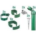Alberts Zaunanschluss-Set für Gartentore Fix-Clip Pro zum Einschlagen, Grün, 80 cm Zaunhöhe