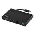 StarTech.com USB C Multiport Adapter mit HDMI und VGA - Mac / Windows / Chrome - 4K - 1x USB-A Port - GbE - Mobiler USB-C Adapter - Dockingstation - USB-C - VGA, HDMI - GigE