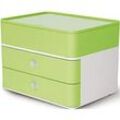 Schubladenbox HAN Allison Smart-Box Plus, 2 Schübe mit Trennwänden, Utensilienbox, stapelb., ABS-Kunststoff, grün