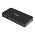 StarTech.com 2 Port USB C KVM Switch, 4K 60Hz HDMI, Compact Dual Port UHD USB Type C Desktop Mini KVM Switch with USB C Cables, Bus Powered, MacBook iPad Pro ThinkPad IdeaPad EliteBook - 4K HDMI KVM Switch (SV211HDUC) - KVM-/Audio-Switch - 2 Ansch...