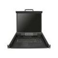 StarTech.com 16 Port Rack KVM Konsole mit 1,8 m Kabeln - US Tastatur(QWERTY), Integrierter KVM Switch mit 19" LCD Monitor - 1HE LCD KVM Konsole - OSD KVM - 50.000 MTBF - USB + VGA(RKCONS1916K) - KVM-Konsole - 48.3 cm (19")