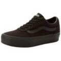 Sneaker VANS "WM Ward Platform", Gr. 37, schwarz ((canvas) schwarz, schwarz), Textil, Synthetik, sportlich, Schuhe