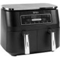 NINJA Heissluftfritteuse "Foodi Dual Zone AF300EU", schwarz, B:37,5cm H:31,5cm T:35cm, Fritteusen, je 0,9 kg Kapazität incl. 2x Knusperblech, Topseller