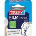 tesafilm® Paper Klebefilm, transparent, 19 mm x 33 m, leise abrollend, lösungsmittelfrei, 1 Rolle